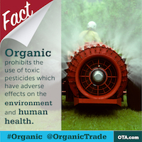Organic prohibits toxic synthetic pesticides